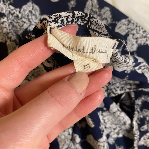 5/$20 Painted Threads Black Floral Swim Cover Up Dress Size M - Picture 7 of 7